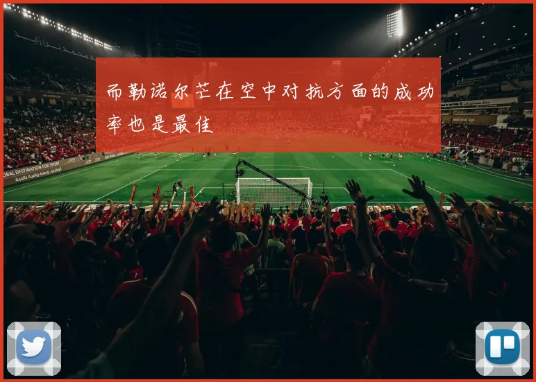而勒诺尔芒在空中对抗方面的成功率也是最佳